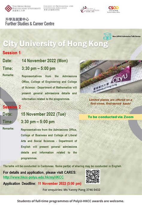 city university of hong kong non jupas|Undergraduate Admissions .